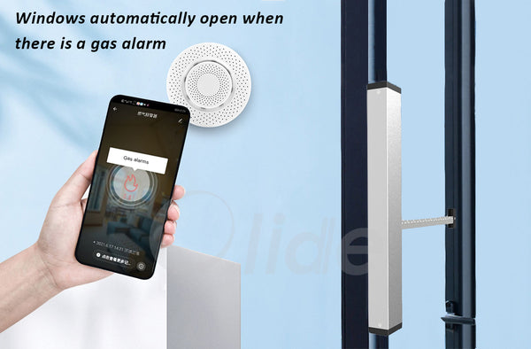 smart chain window opener with gas detector