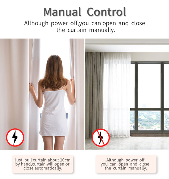 smart curtain system manually open function