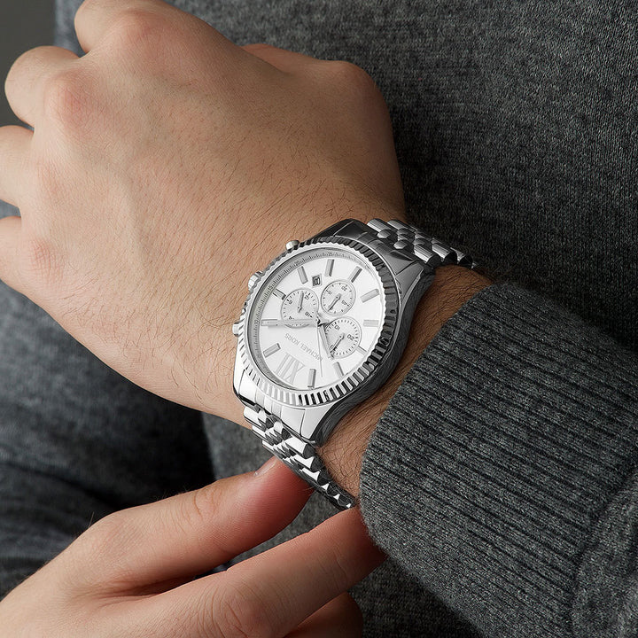 michael kors silver lexington watch