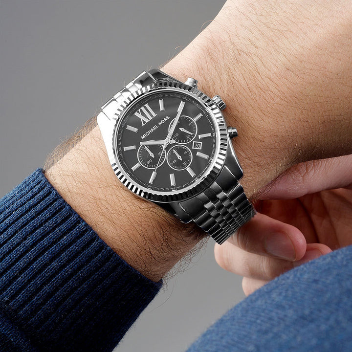 michael kors lexington chronograph men's watch
