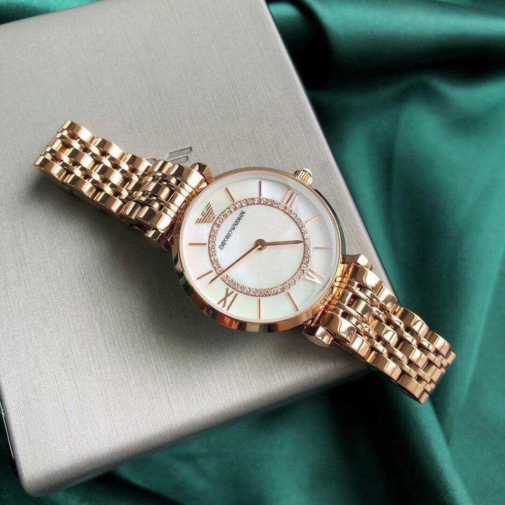 Emporio Armani Classic Mother of Pearl Dial Ladies Watch AR1909 – Big Daddy  Watches