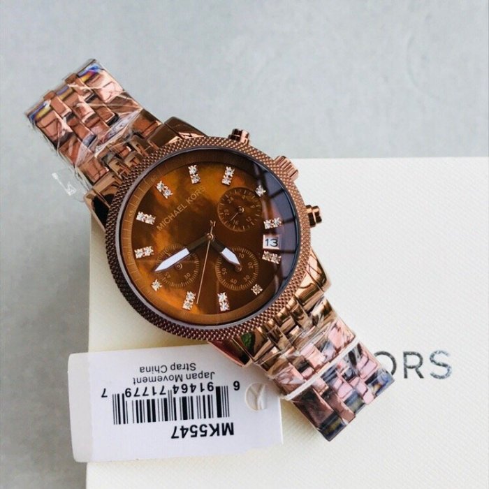 Kors Ritz Chronograph Brown Dial Ladies Watch MK5547 Daddy Watches