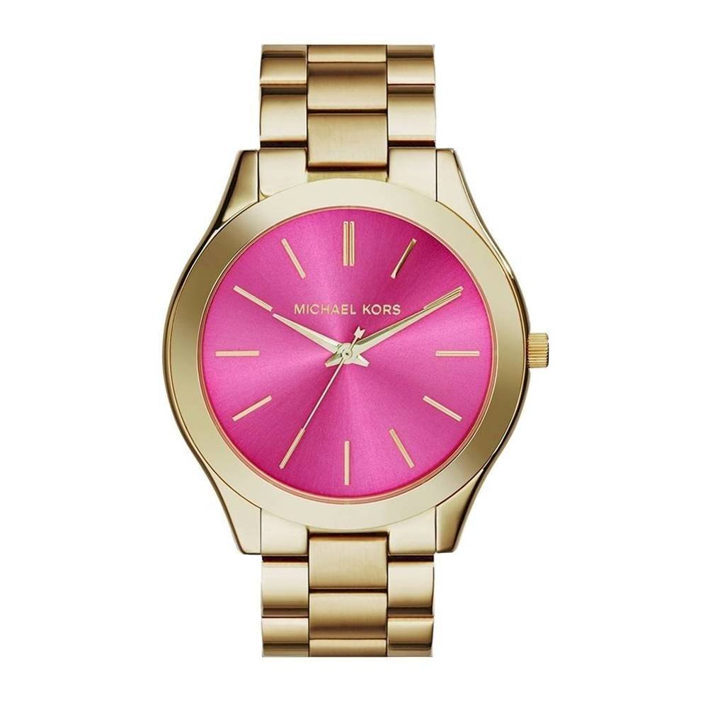 Michael Kors Slim Runway Gold Pink Dial Ladies Watch MK3264 – Big Daddy  Watches