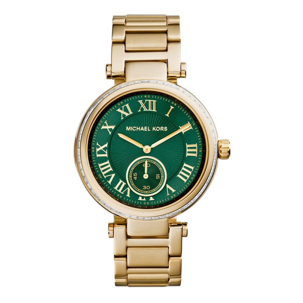 MICHAEL KORS Skylar Emerald Green Dial Gold-tone Ladies Watch MK6065 – Big  Daddy Watches