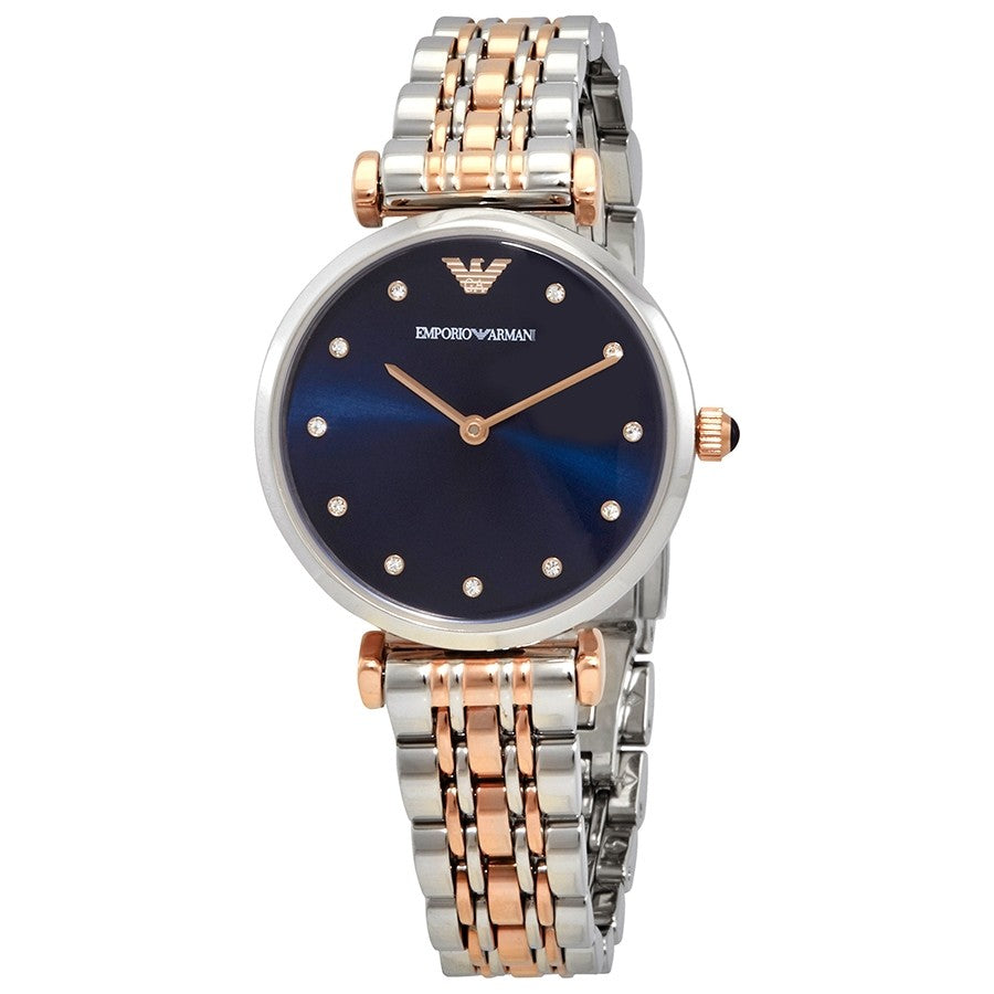 Emporio Armani Quartz Crystal Blue Dial Ladies Watch AR11092 – Big Daddy  Watches