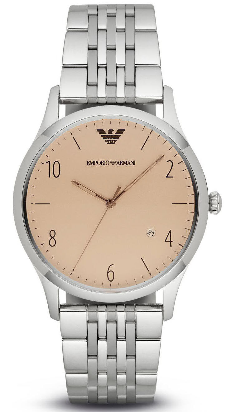 Emporio Armani Classic Cream Dial Stainless Steel Men's Watch AR1881 – Big  Daddy Watches