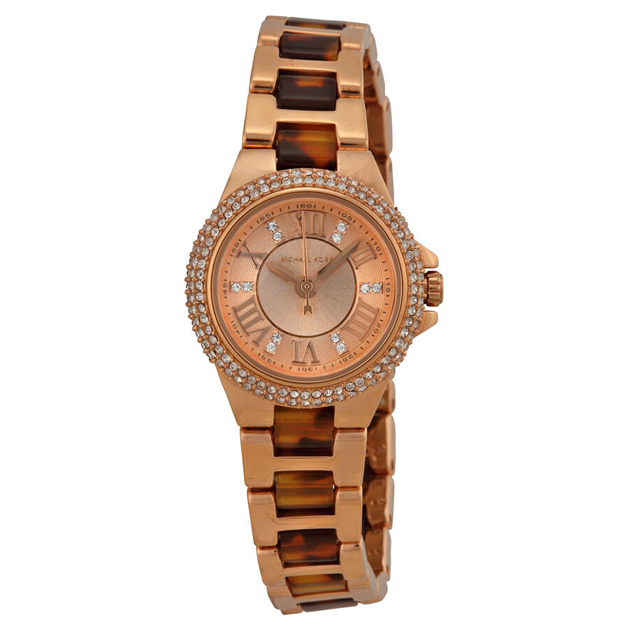 Michael Kors Pettite Camille Rose Dial Rose Gold-tone and Tortoise-she –  Big Daddy Watches