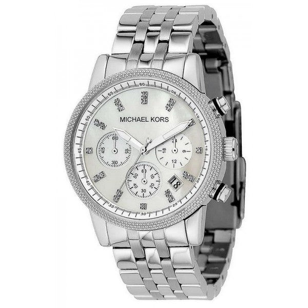 Michael Kors Jet Set Chronograph Mother of Pearl Dial Ladies Watch MK5 –  Big Daddy Watches