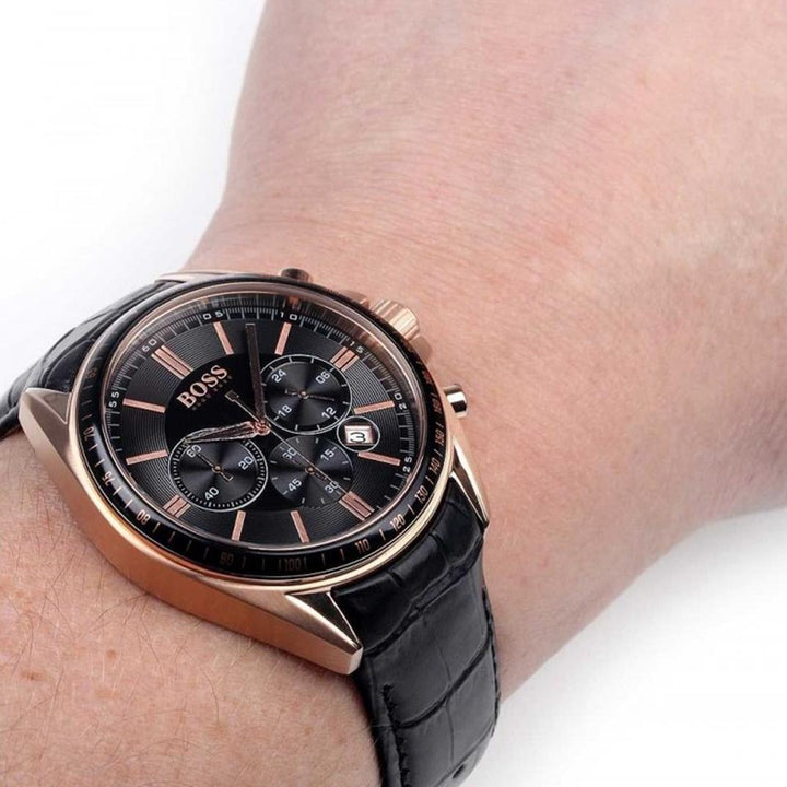 Hugo Boss Chronograph Dial Rose Gold Men's Watch 1513092 | Big 