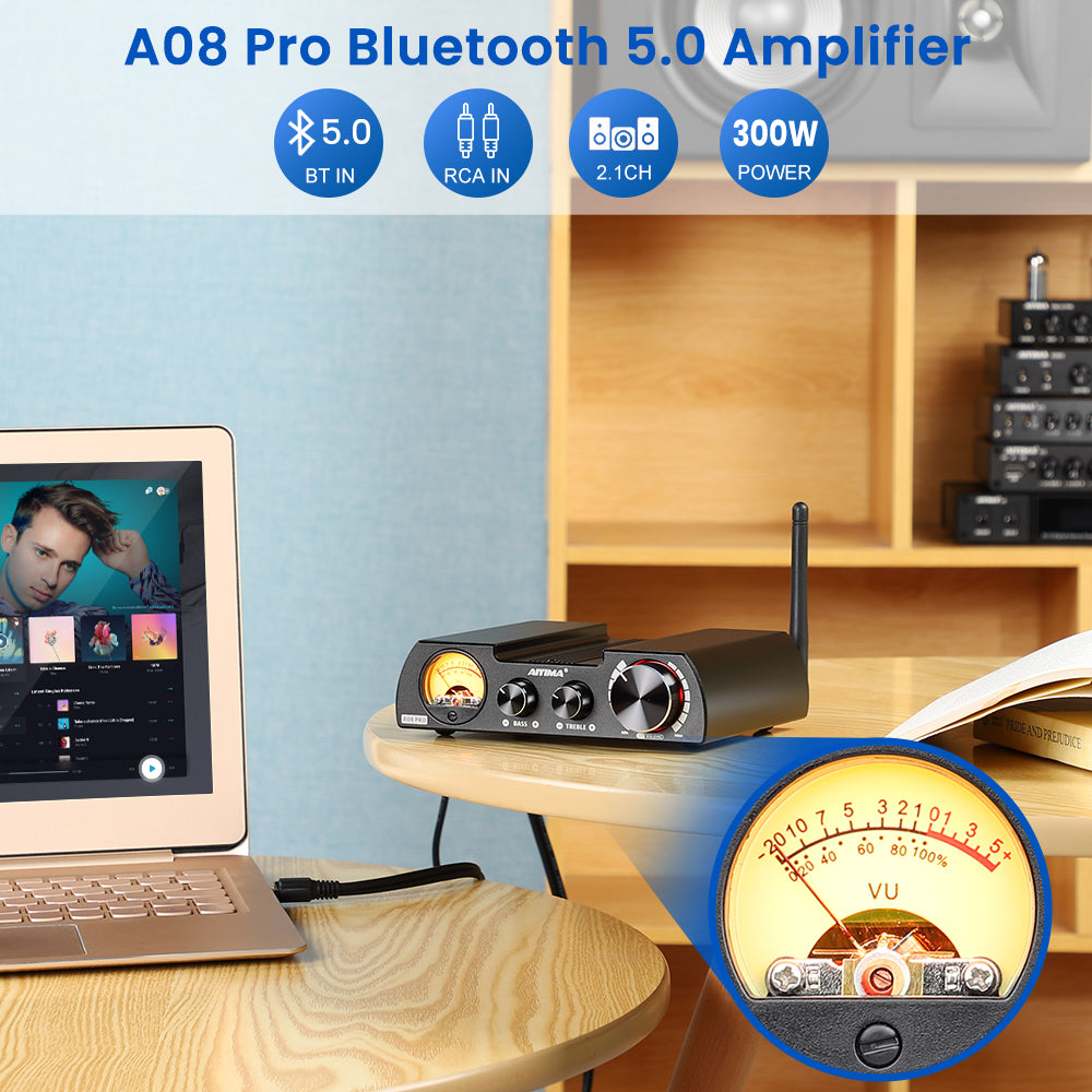 AIYIMA A08 Upgrade A200 APTX HD Bluetooth 5.1 HIFIパワーアンプ200W