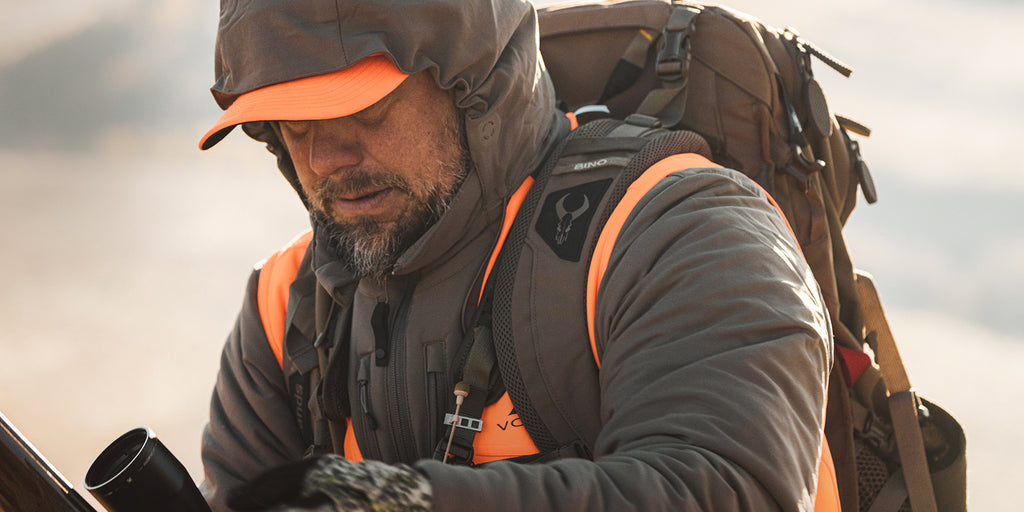 man on cool upland hunt