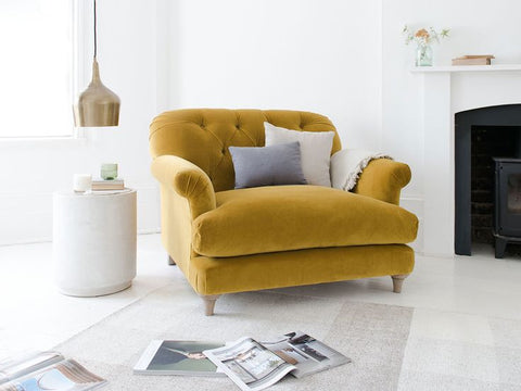 Accent chair in living room