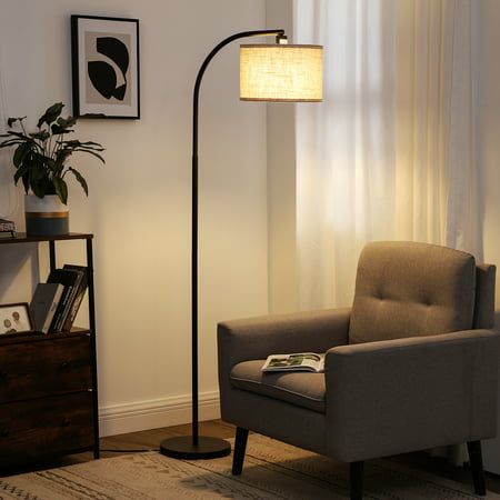 Floor Lamp placed with accent chair