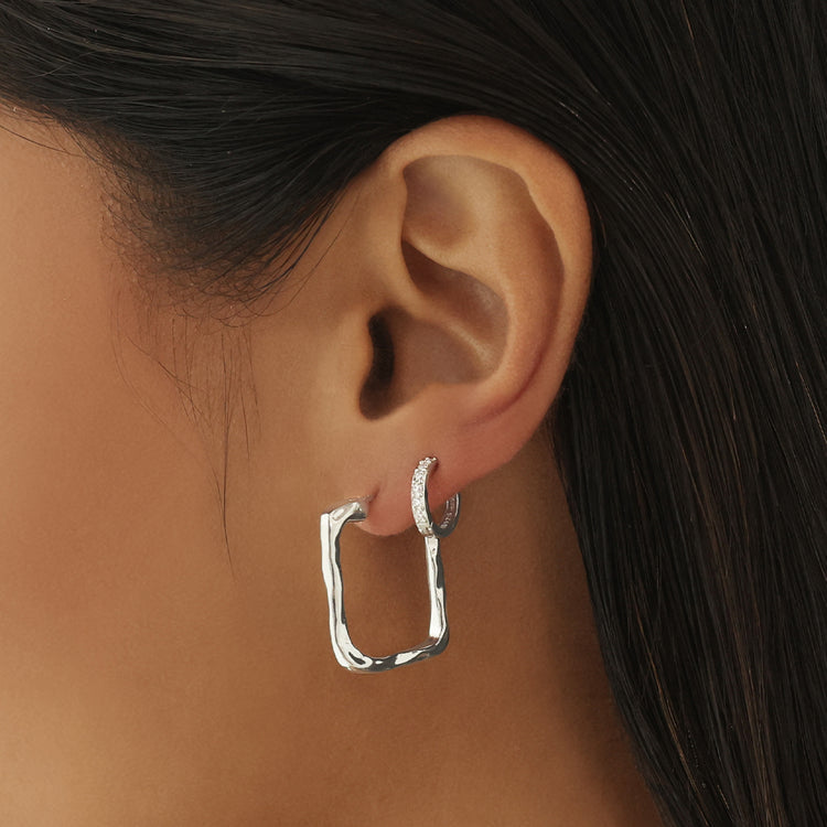 Jet Earrings Silver