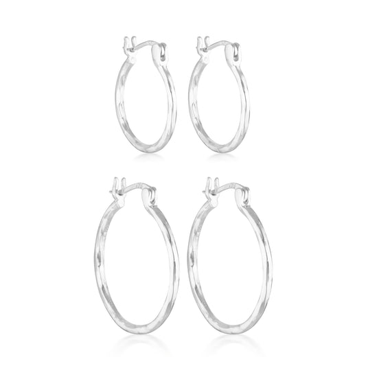 Heidi Hoop Set Silver