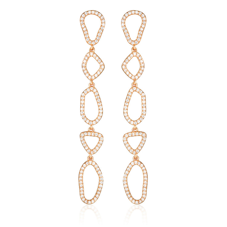 Paola Drop Earrings Rose Gold