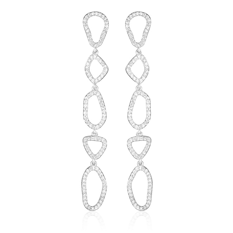 Paola Drop Earrings Silver