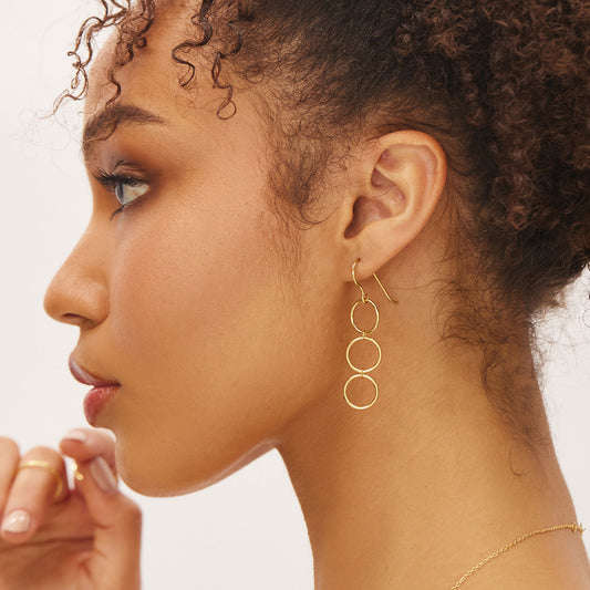 Serena Drop Earrings Gold