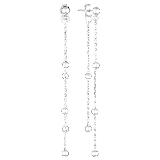 Carrie Drop Earrings Silver