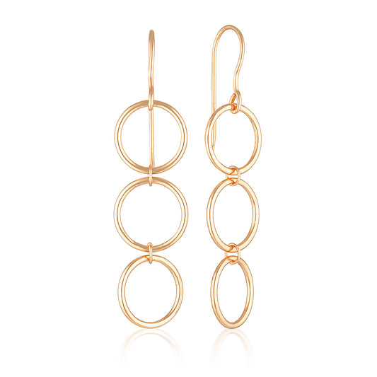 Serena Drop Earrings Rose Gold