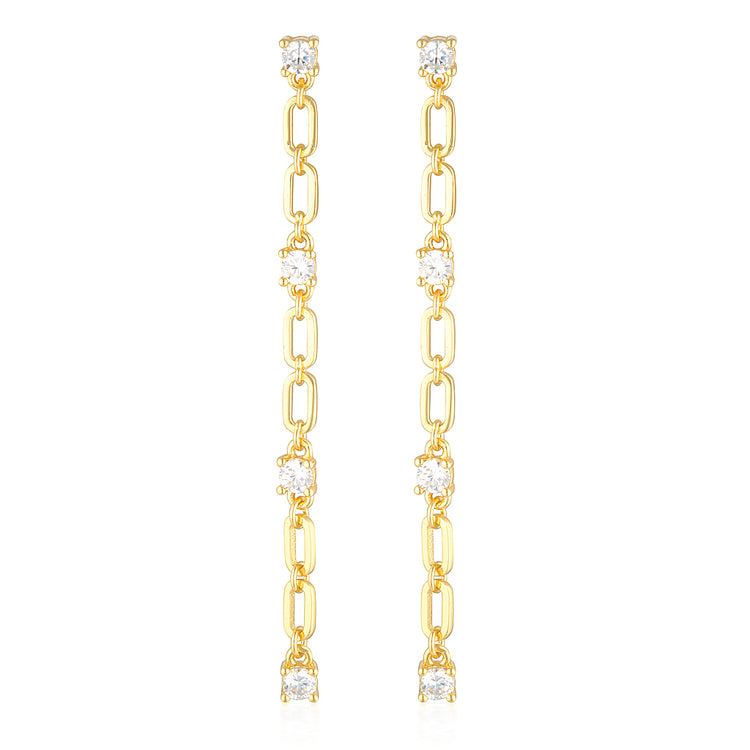 Jacinta Drop Earrings Gold