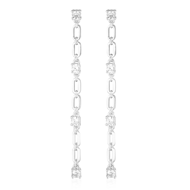 Jacinta Drop Earrings Silver