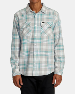That'll Work Flannel Long Sleeve Shirt - Silver Bleach - Shop Matter of Fact