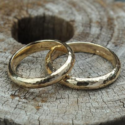 Gold wedding rings bespoke