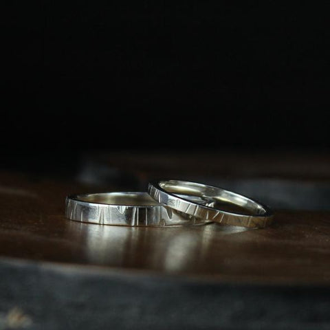 Bespoke silver wedding rings