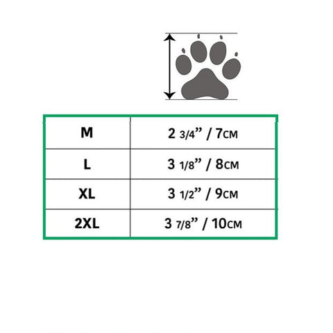 Dog Boots Size Chart