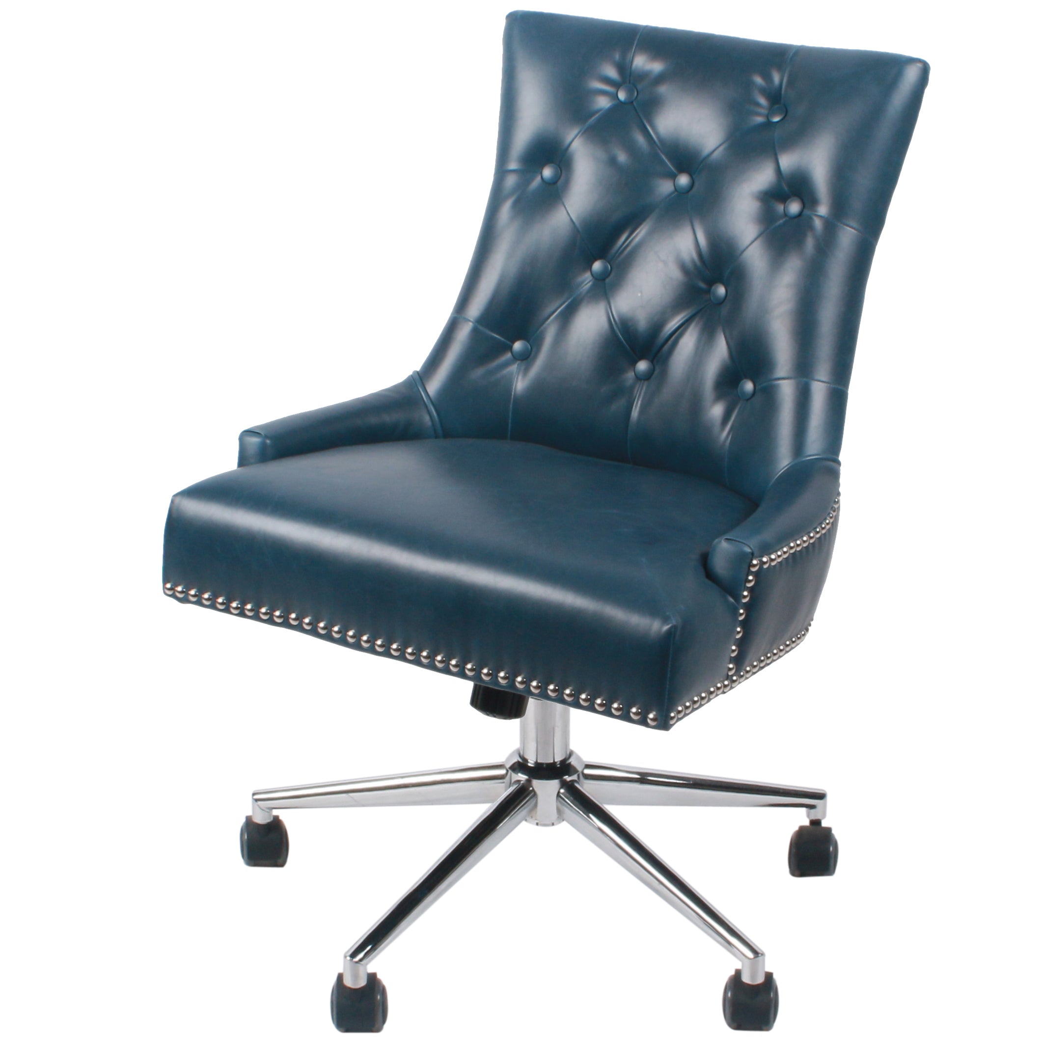 Cadence Bonded Leather Office Chair Vintage Blue