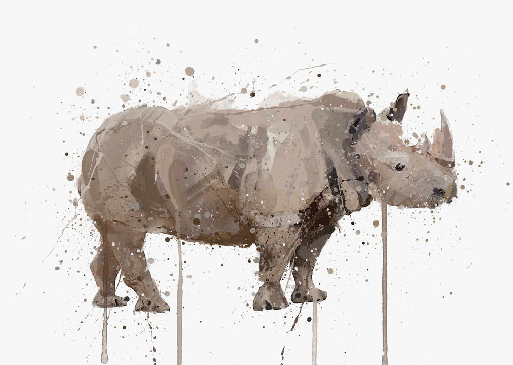 Rhino Wall Art Print We Love Prints Ltd