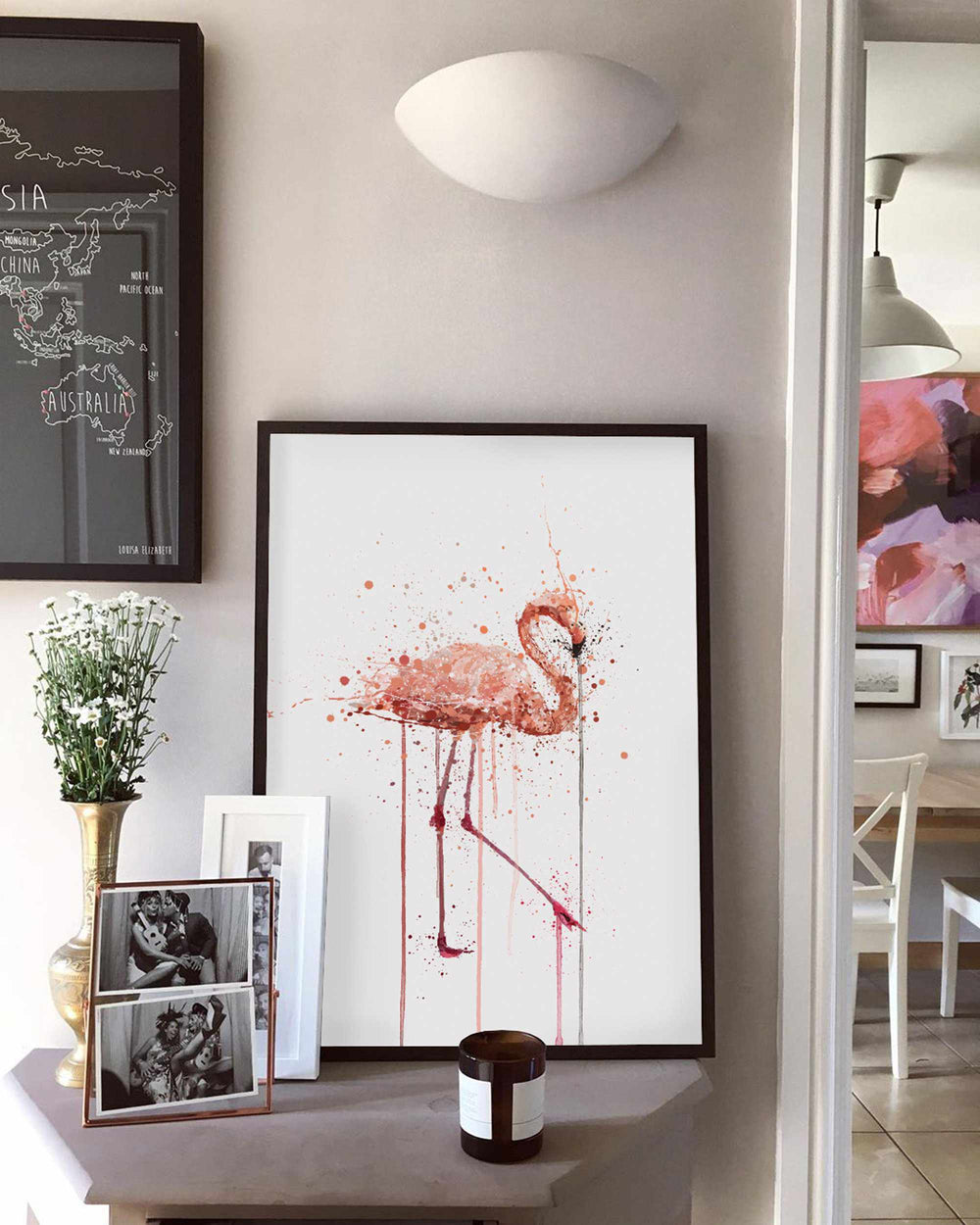 Pink Flamingo Wall Art Print We Love Prints Ltd