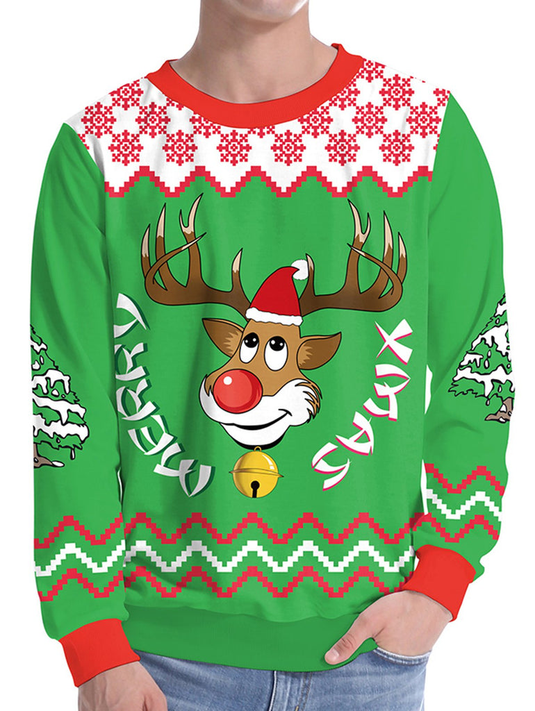 Christmas Ugly Sweater Humping Reindeer Funny Sweatshirt | bestdress1.com