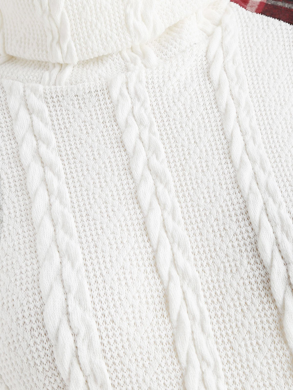 plus size white cable knit sweater