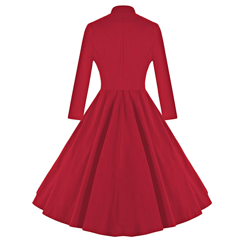 Pleated Plunging Empire Waist Vintage Dress | bestdress1.com