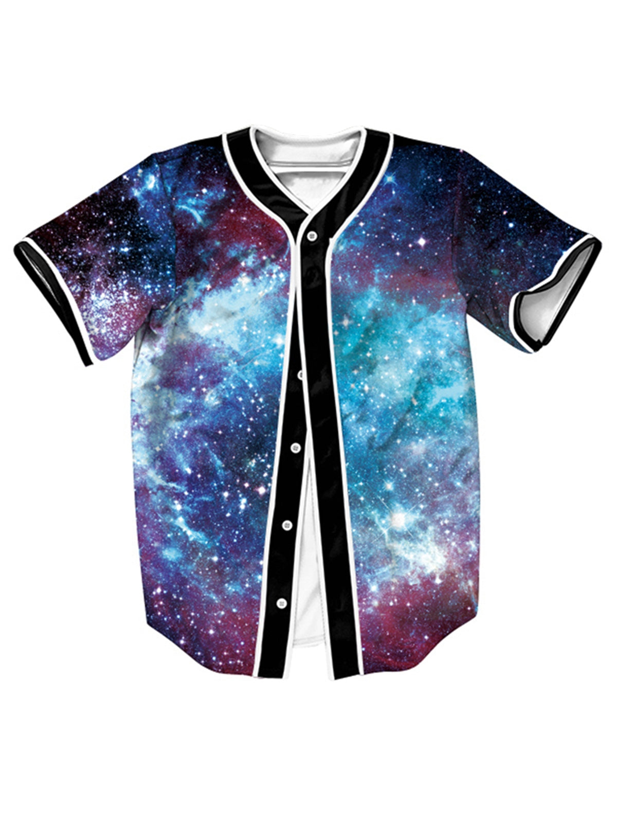 Button Up Galaxy Baseball Jersey 