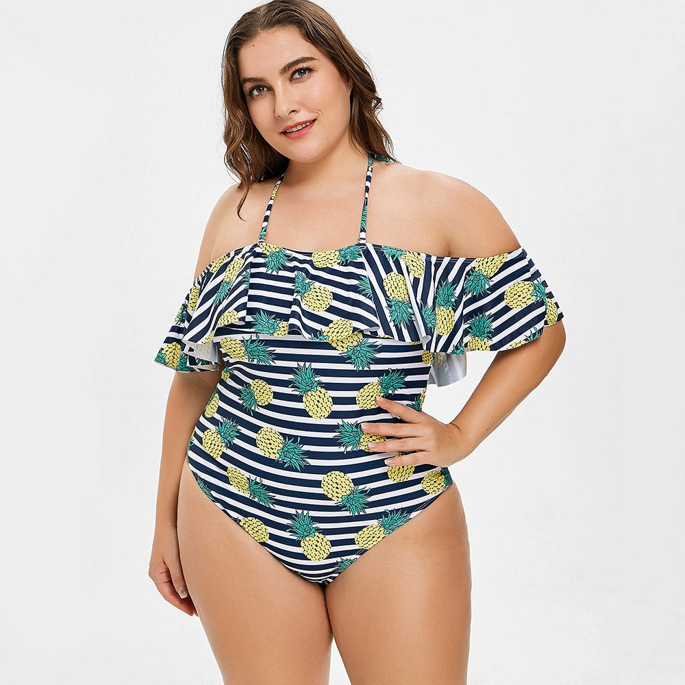 pineapple plus size swimsuit