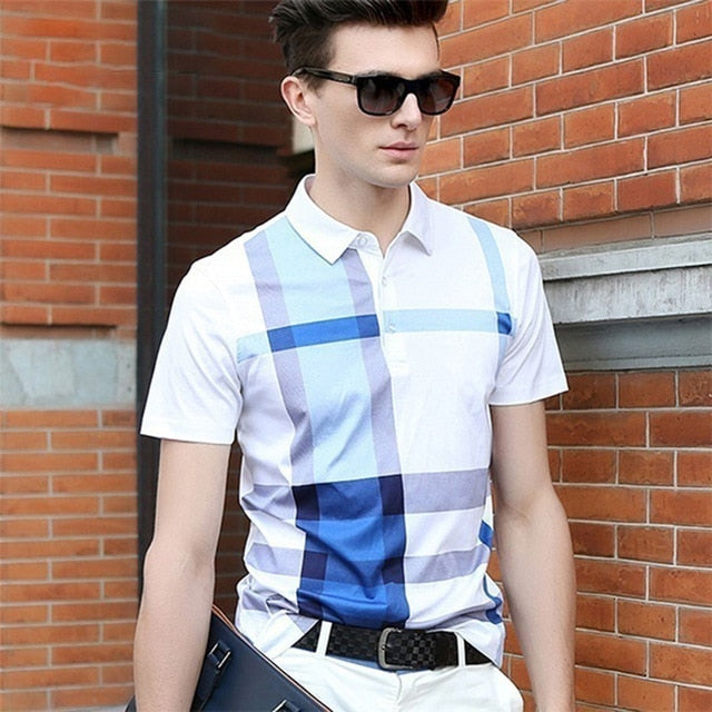 Summer men's cotton lapel casual shirt | bestdress1.com
