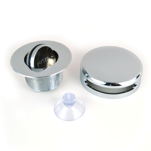 Non-Threaded Bathtub Flip-Top Drain Stopper with Snap-In Flange