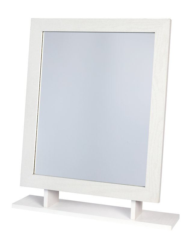 white table mirror