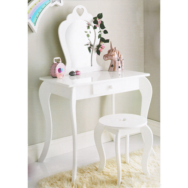 childrens white dressing table