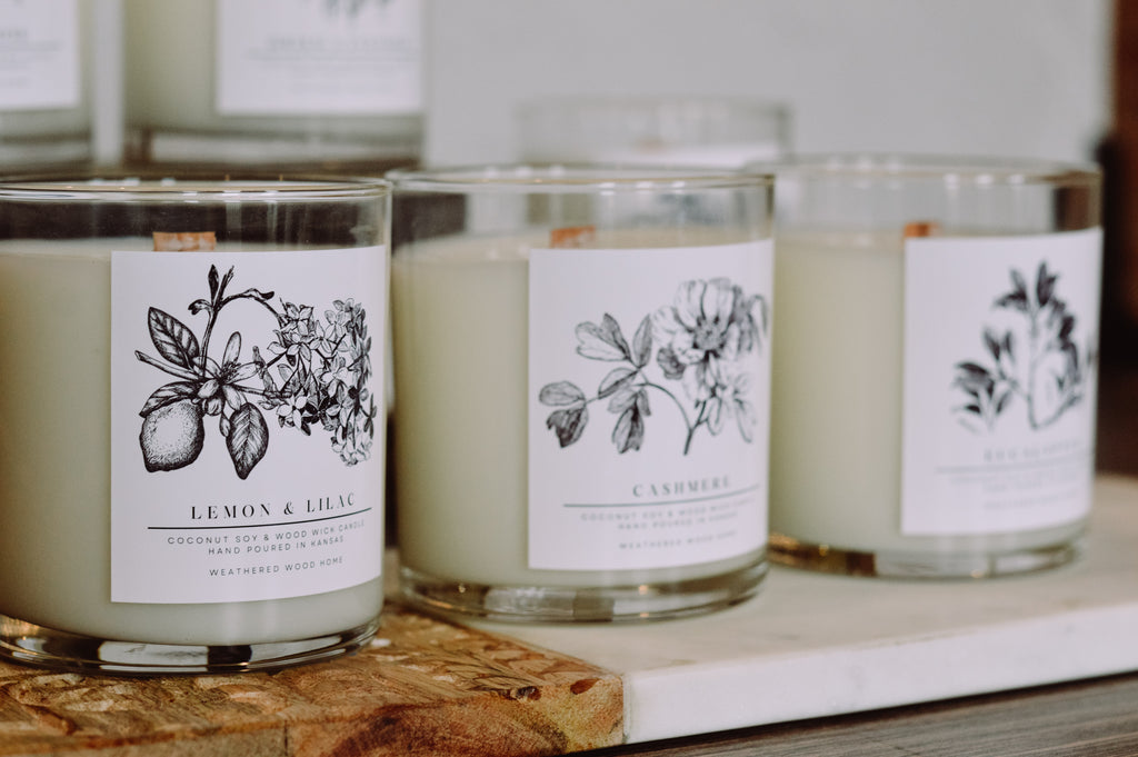 wood wick coconut soy candle