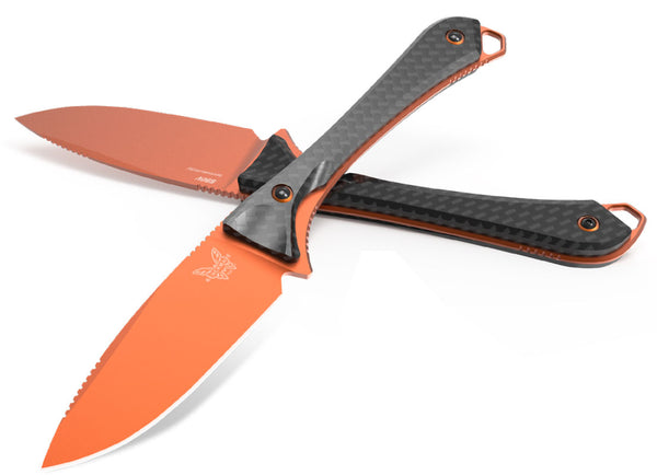 Benchmade Altitude Fixed Blade Knife Orange Cerakote w/ CF