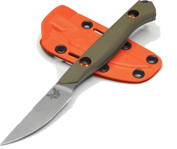 Benchmade Flyway Fixed Blade Hunting Knife OD Green