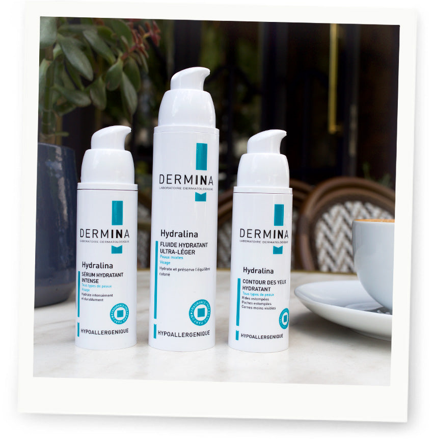 Peau sèche et déshydratée, trois produits Hydralina