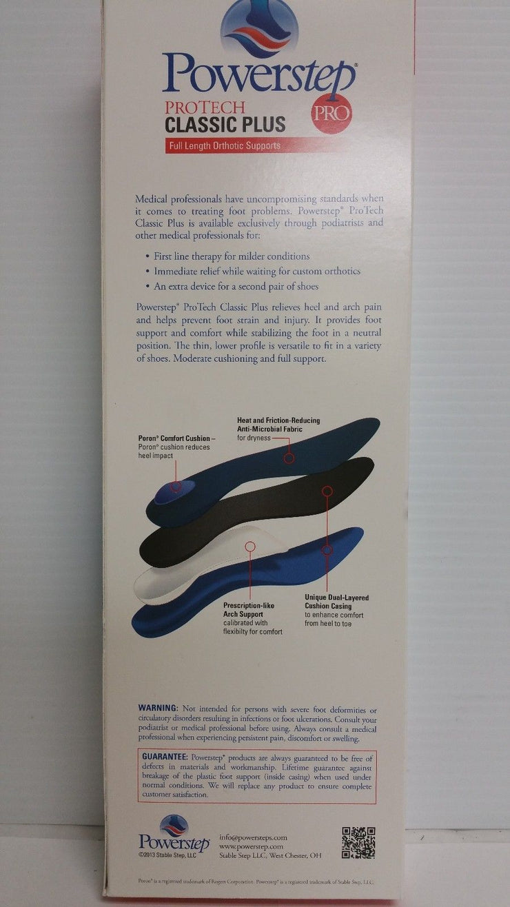 powerstep pro full length orthotic supports