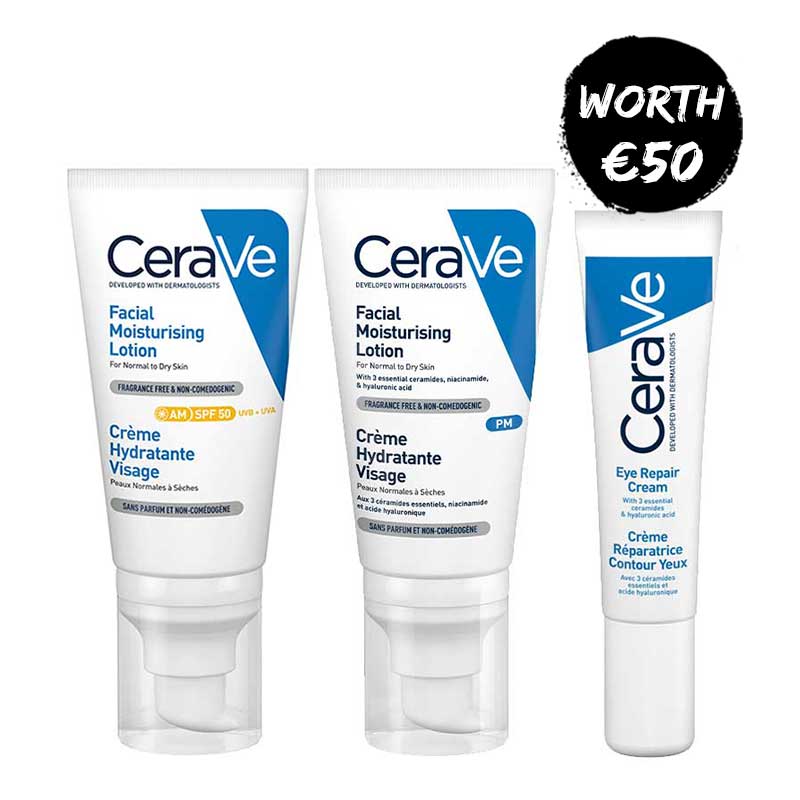 CeraVe AM, PM & Eye Cream Trio