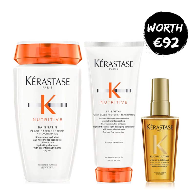 Kérastase Nutritive Hydrating Shampoo, Conditioner & Elixir Bundle Discontinued