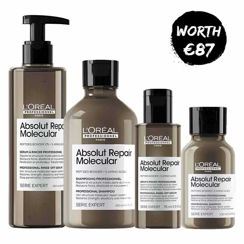 L'Oréal Professionnel Absolut Repair Molecular Home and Away Bundle